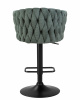 Стул барный DOBRIN LEON, зеленая ткань (LAR 275-23)