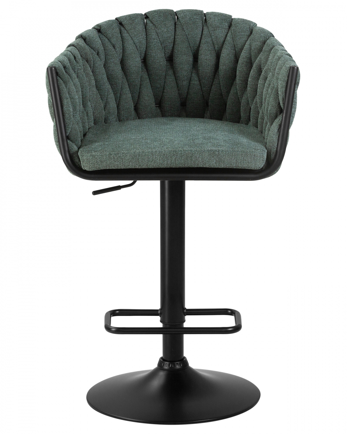 Стул барный DOBRIN LEON, зеленая ткань (LAR 275-23)