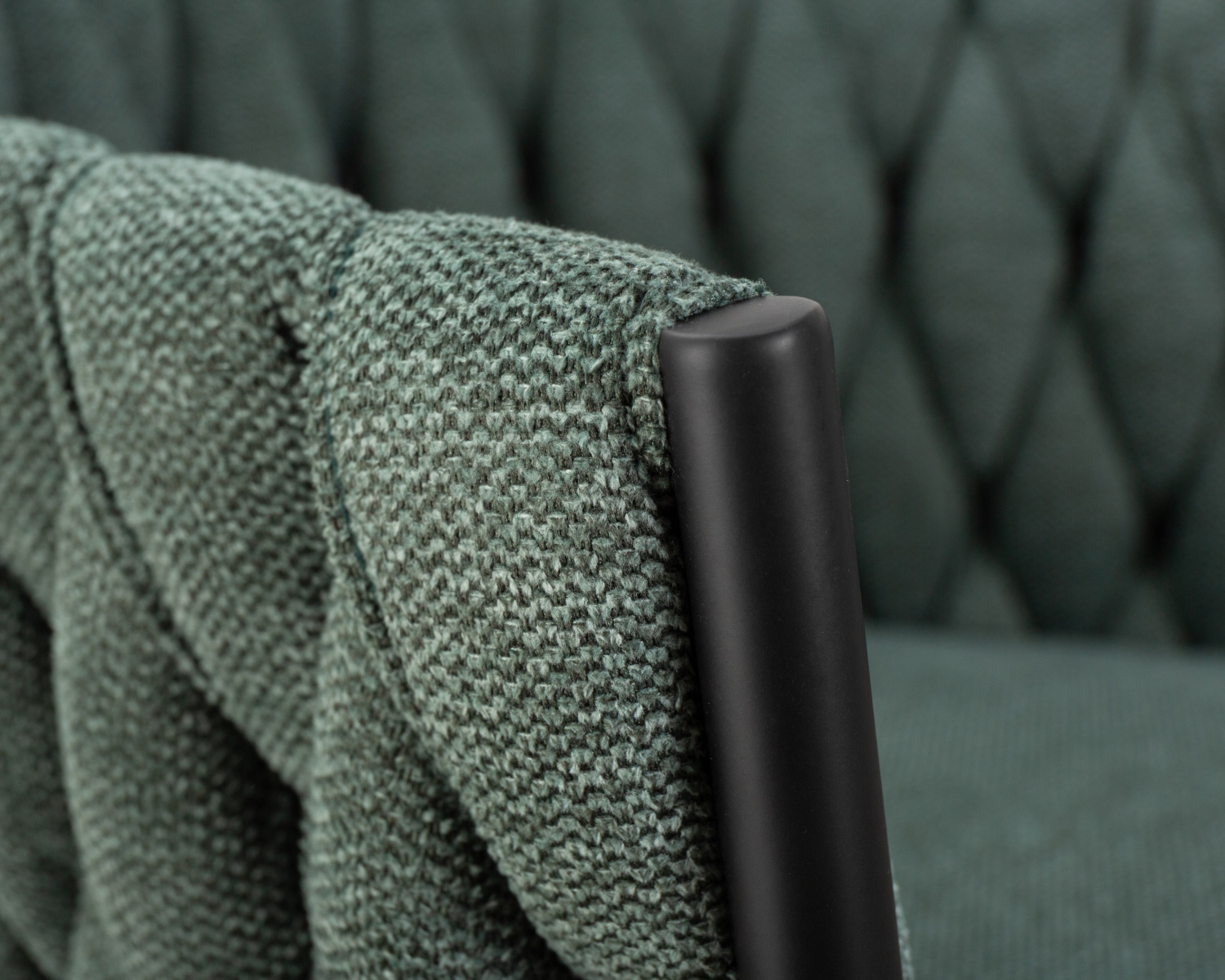 Стул барный DOBRIN LEON, зеленая ткань (LAR 275-23)