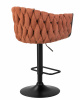 Стул барный DOBRIN LEON, оранжевая ткань (LAR 275-27)