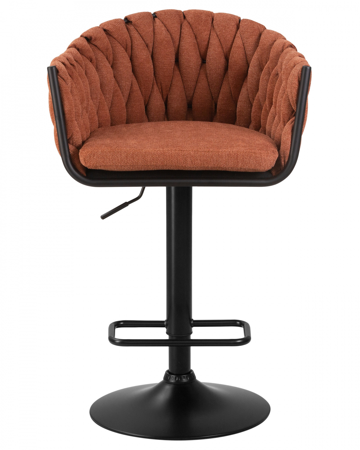 Стул барный DOBRIN LEON, оранжевая ткань (LAR 275-27)