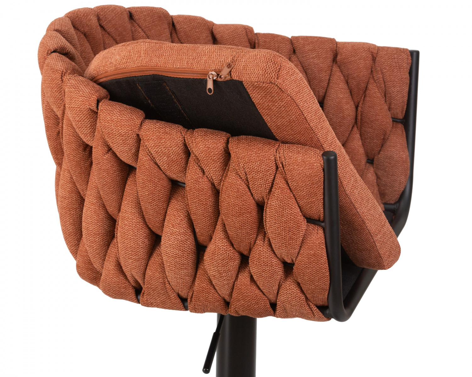 Стул барный DOBRIN LEON, оранжевая ткань (LAR 275-27)