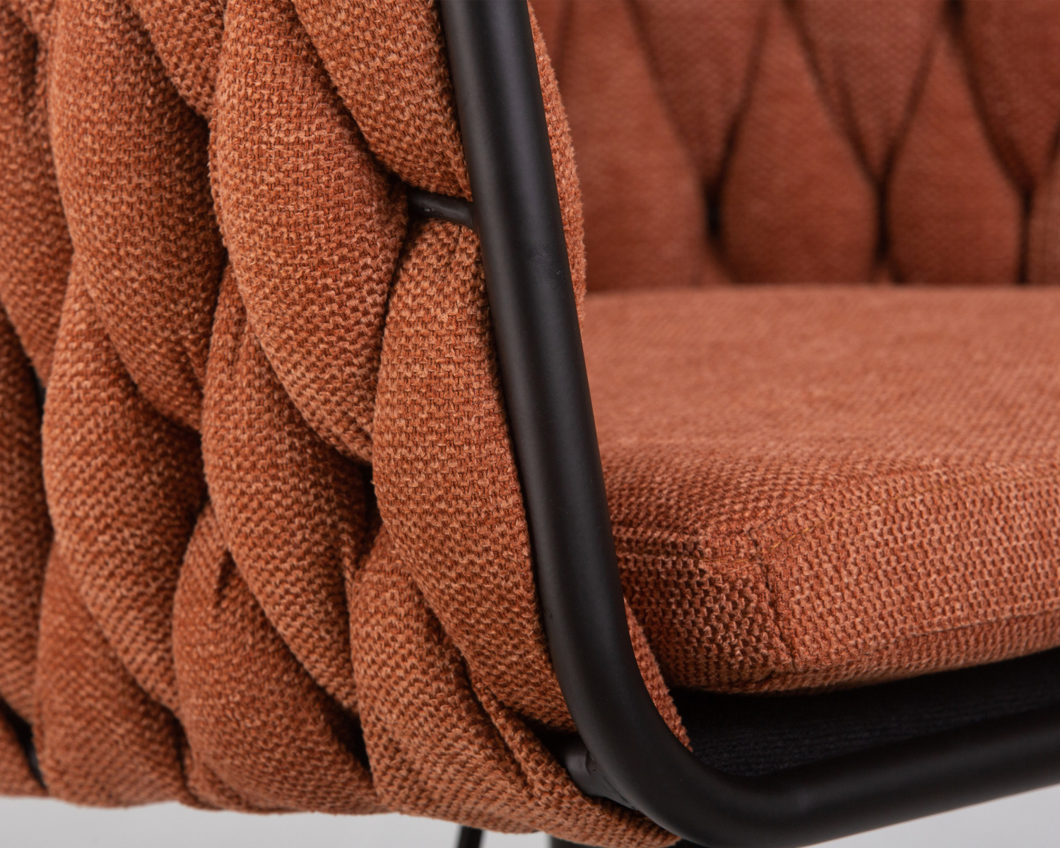 Стул барный DOBRIN LEON, оранжевая ткань (LAR 275-27)