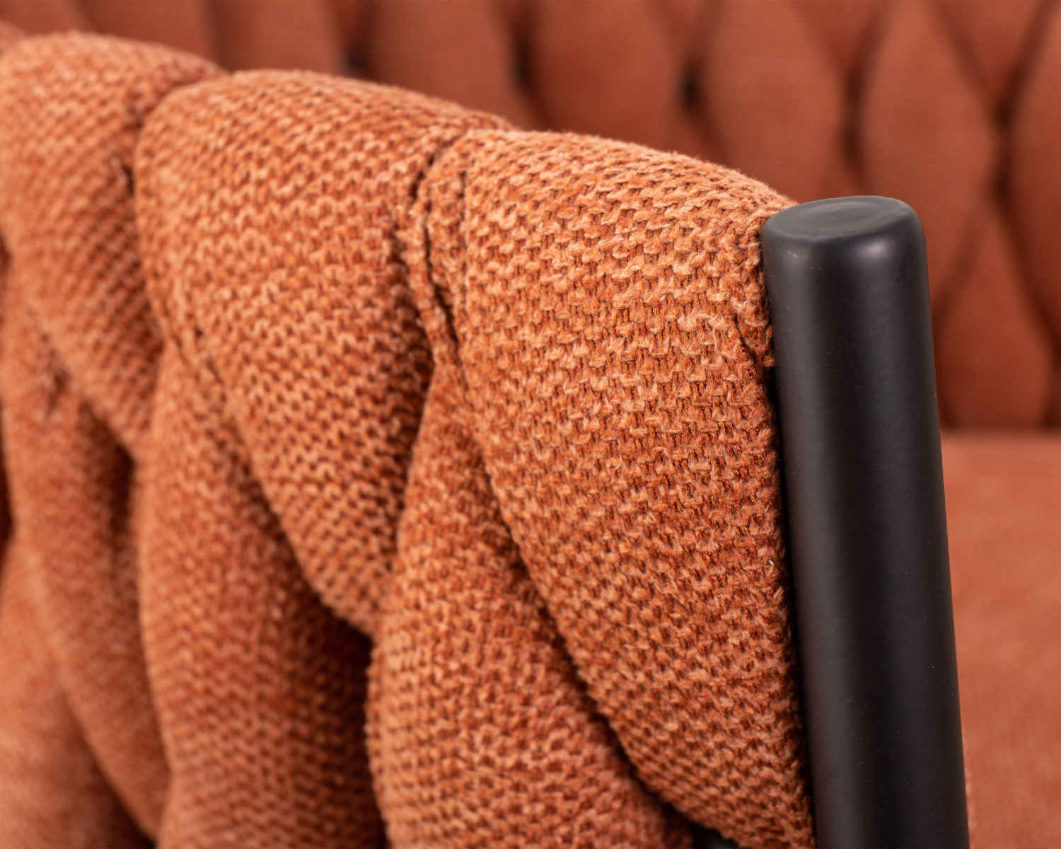 Стул барный DOBRIN LEON, оранжевая ткань (LAR 275-27)