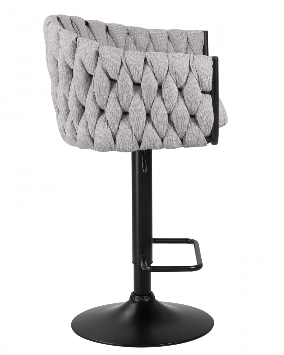 Стул барный DOBRIN LEON, серая ткань (LAR 275-17)