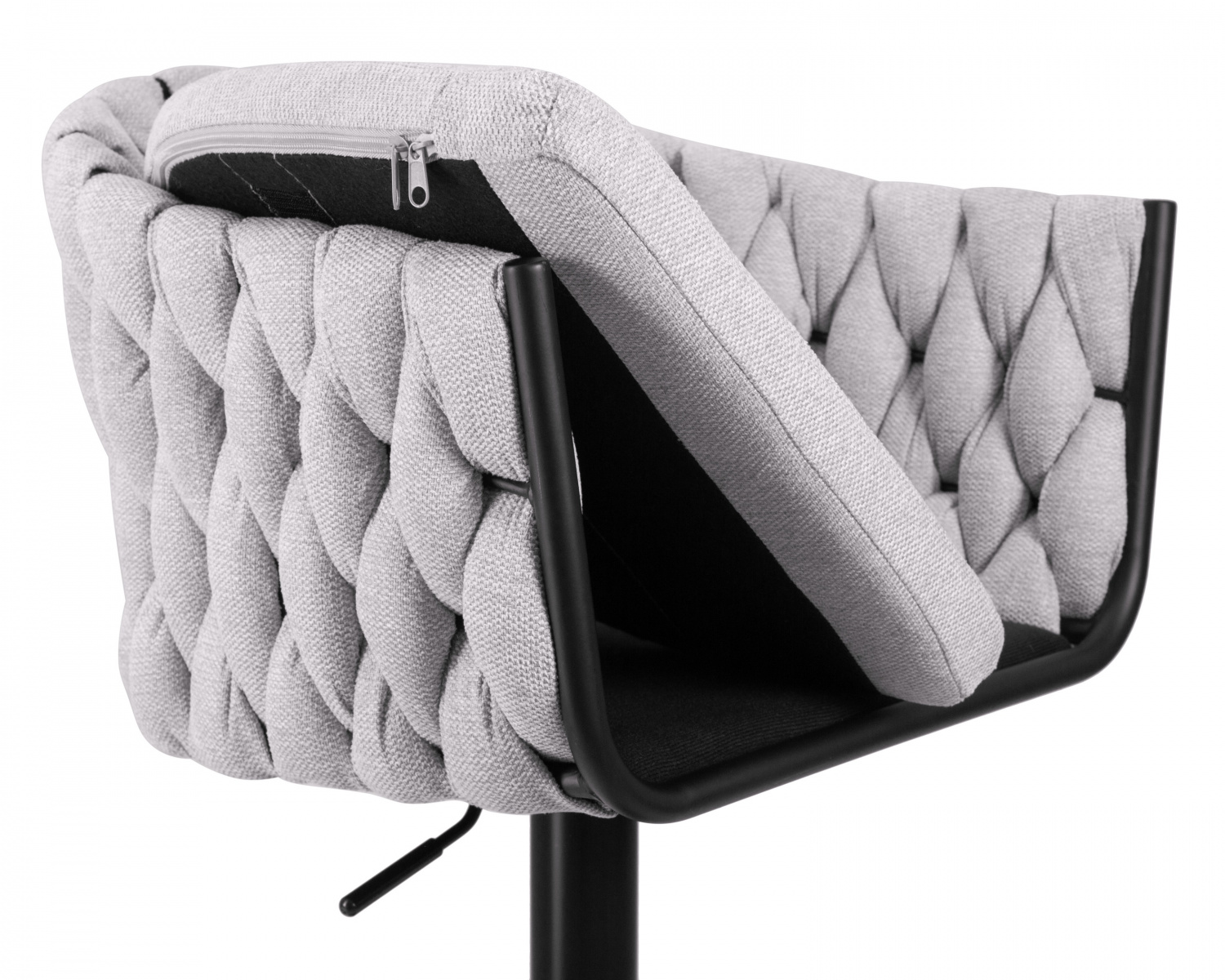 Стул барный DOBRIN LEON, серая ткань (LAR 275-17)