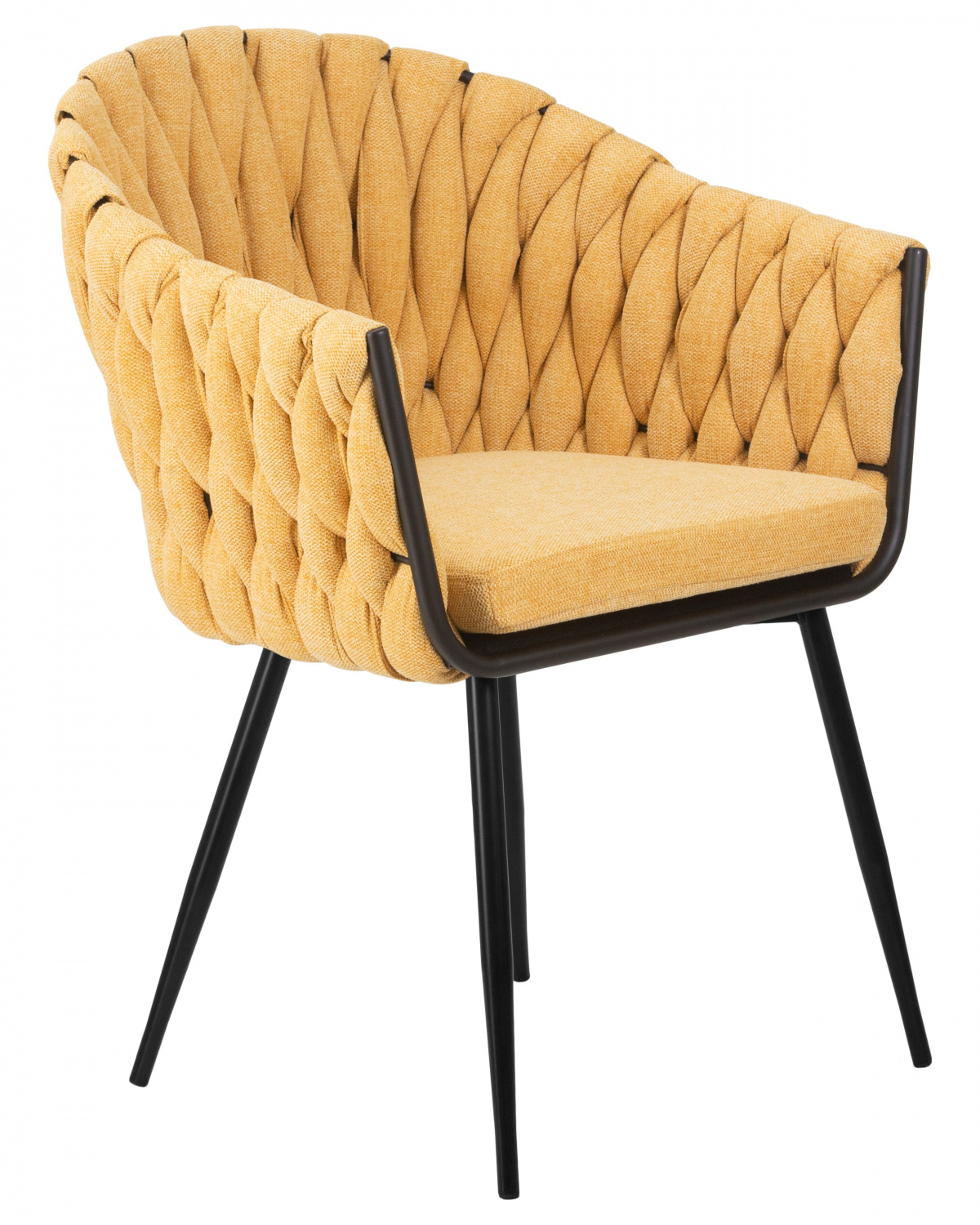 Стул обеденный DOBRIN MATILDA, жёлтая ткань (LAR 275-8)