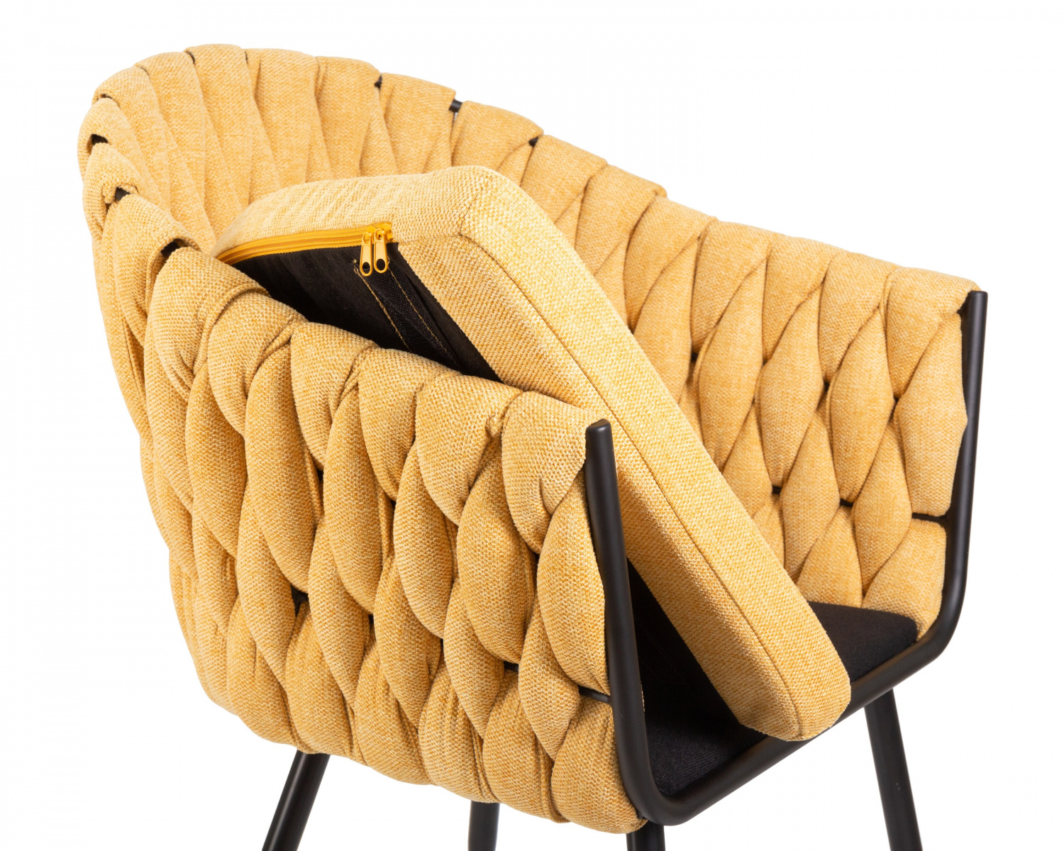 Стул обеденный DOBRIN MATILDA, жёлтая ткань (LAR 275-8)