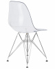 Стул обеденный DOBRIN DSR CASPER, ножки хром, цвет прозрачный