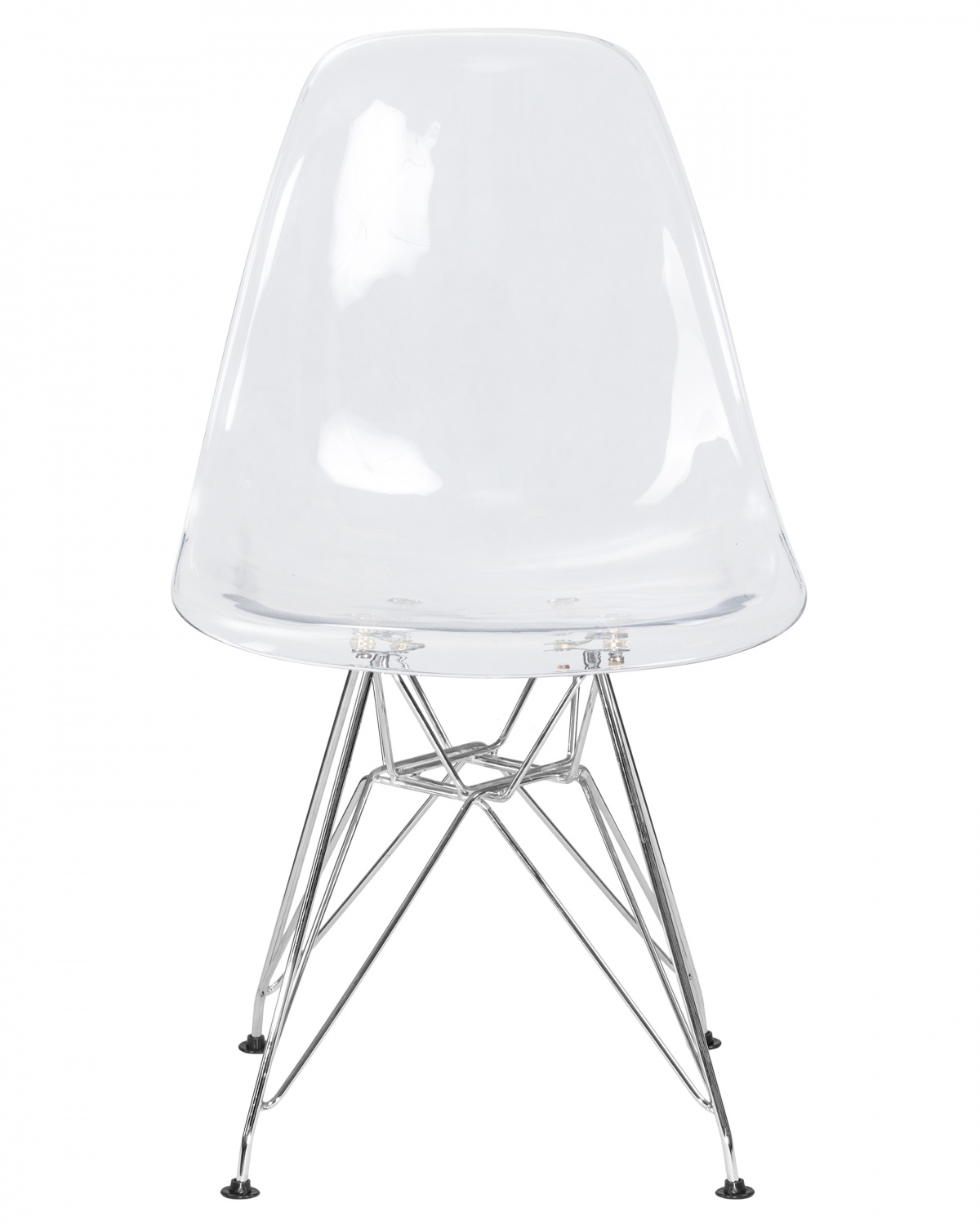 Стул обеденный DOBRIN DSR CASPER, ножки хром, цвет прозрачный