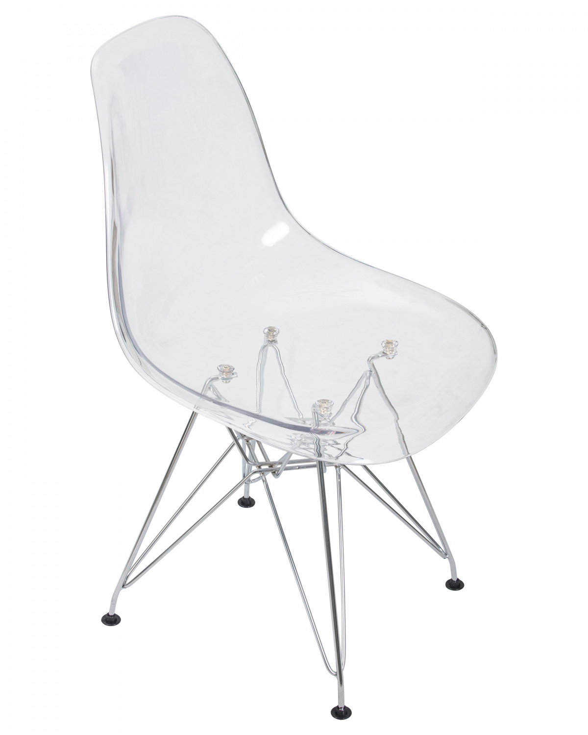 Стул обеденный DOBRIN DSR CASPER, ножки хром, цвет прозрачный