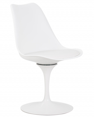 Стул обеденный DOBRIN TULIP, белое основание, цвет белый (W-02)