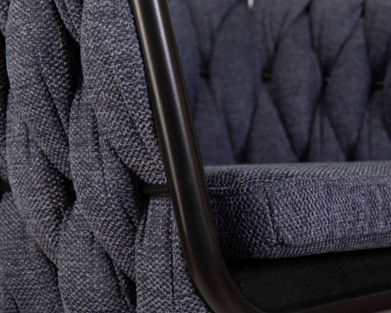 Стул барный DOBRIN LEON, синяя ткань (LAR-275-29)