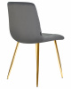 Стул обеденный DOBRIN ALEX, золотые ножки, темно-серый велюр (V108-91)