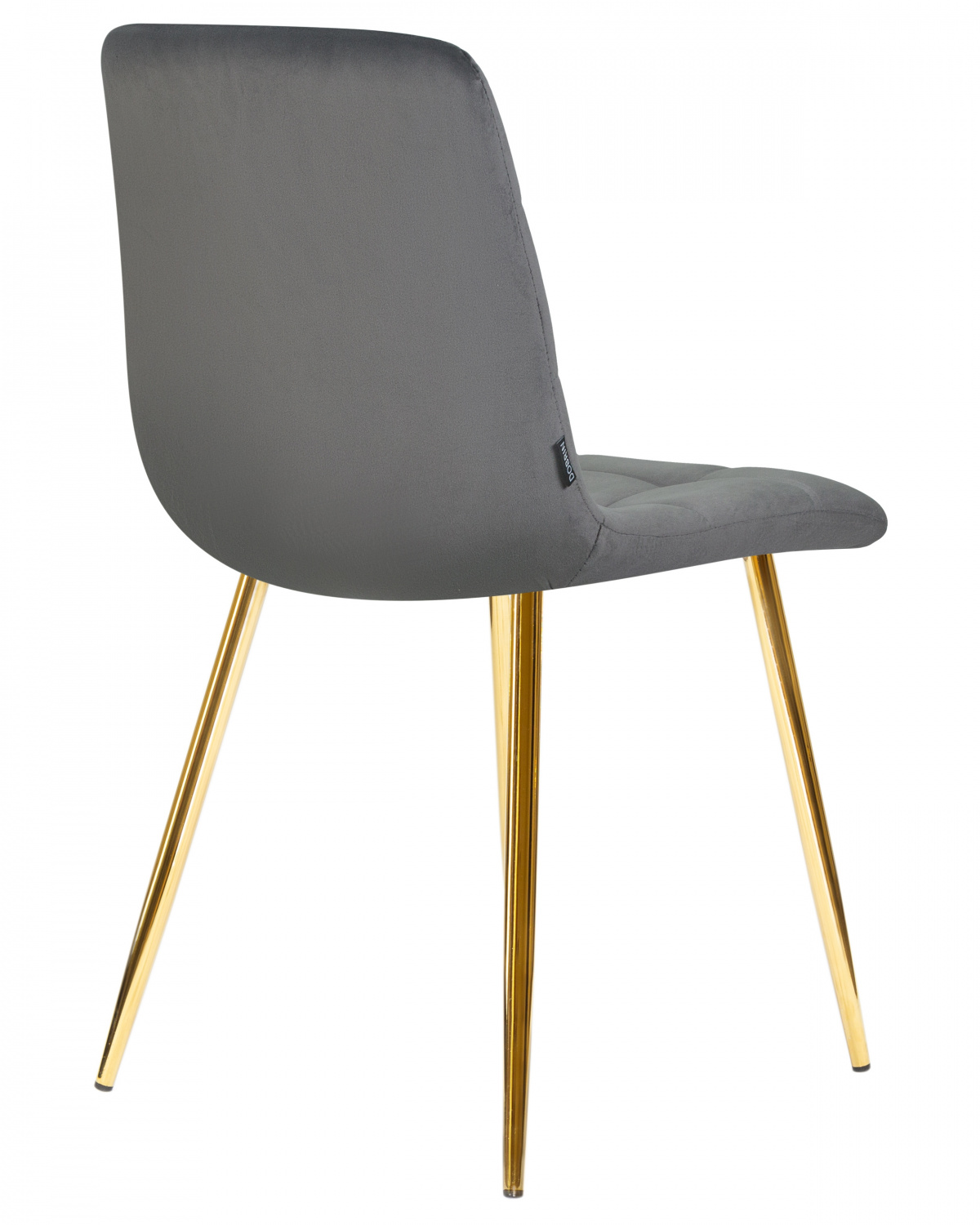 Стул обеденный DOBRIN ALEX, золотые ножки, темно-серый велюр (V108-91)
