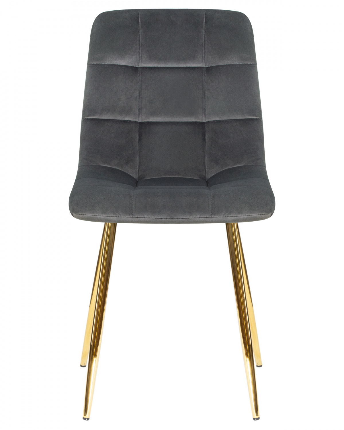 Стул обеденный DOBRIN ALEX, золотые ножки, темно-серый велюр (V108-91)