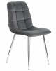 Стул обеденный DOBRIN ALEX, хром ножки, темно-серый велюр (V108-91)
