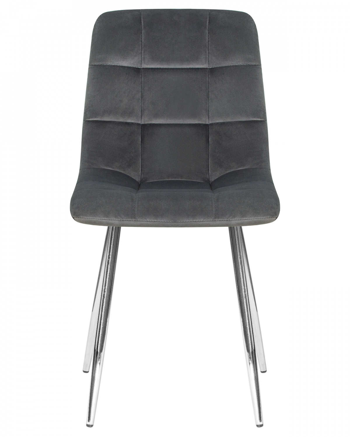 Стул обеденный DOBRIN ALEX, хром ножки, темно-серый велюр (V108-91)