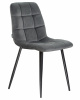 Стул обеденный DOBRIN ALEX, черные матовые ножки, темно-серый велюр (V108-91)
