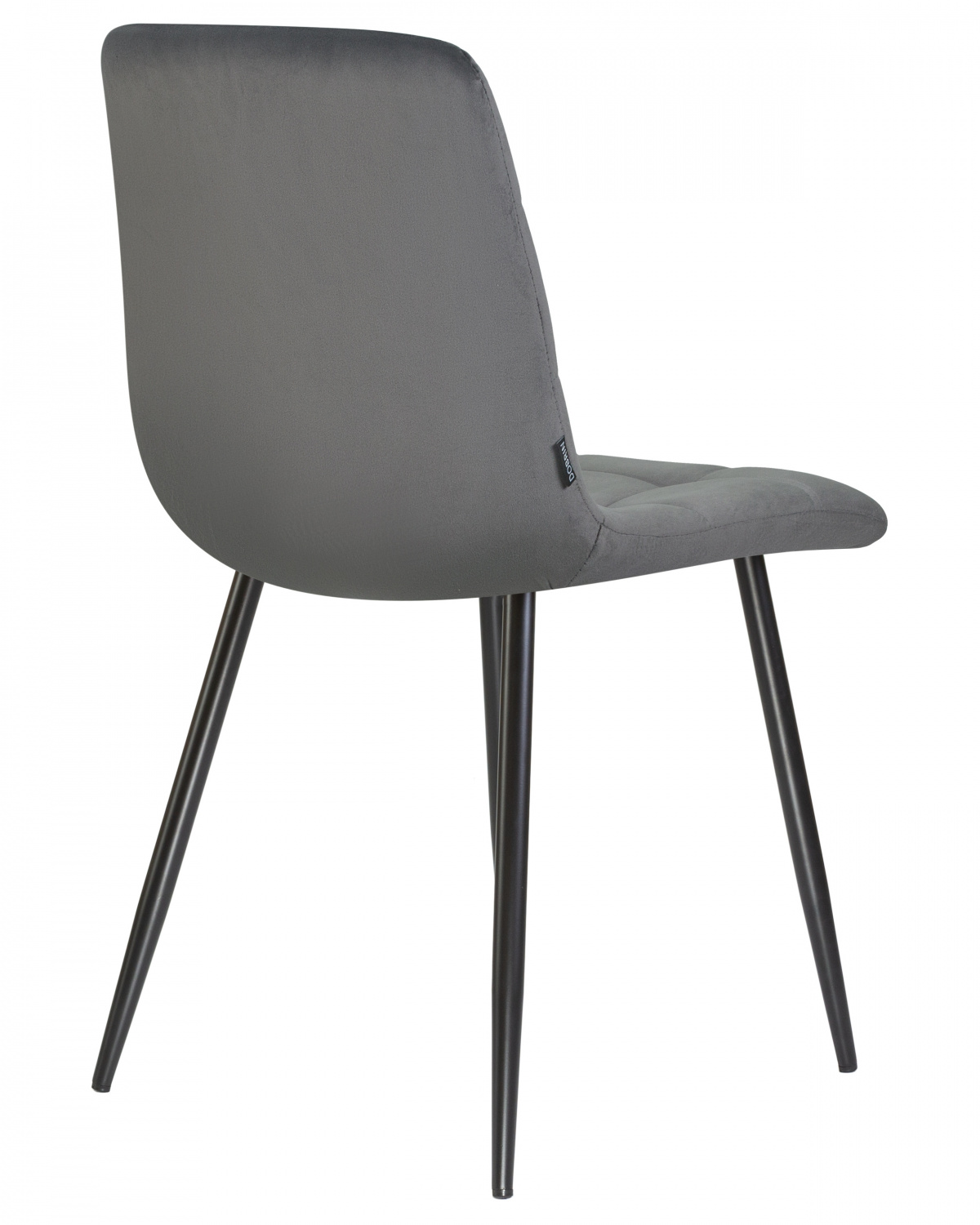Стул обеденный DOBRIN ALEX, черные матовые ножки, темно-серый велюр (V108-91)