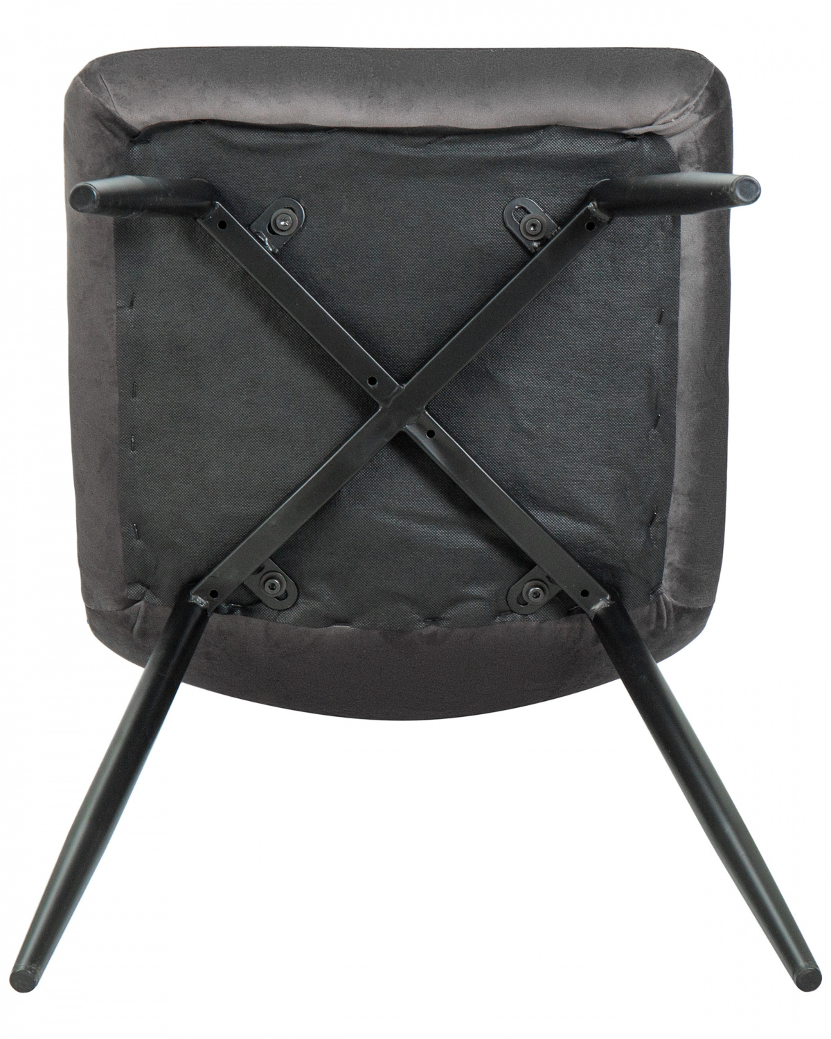 Стул обеденный DOBRIN ALEX, черные матовые ножки, темно-серый велюр (V108-91)