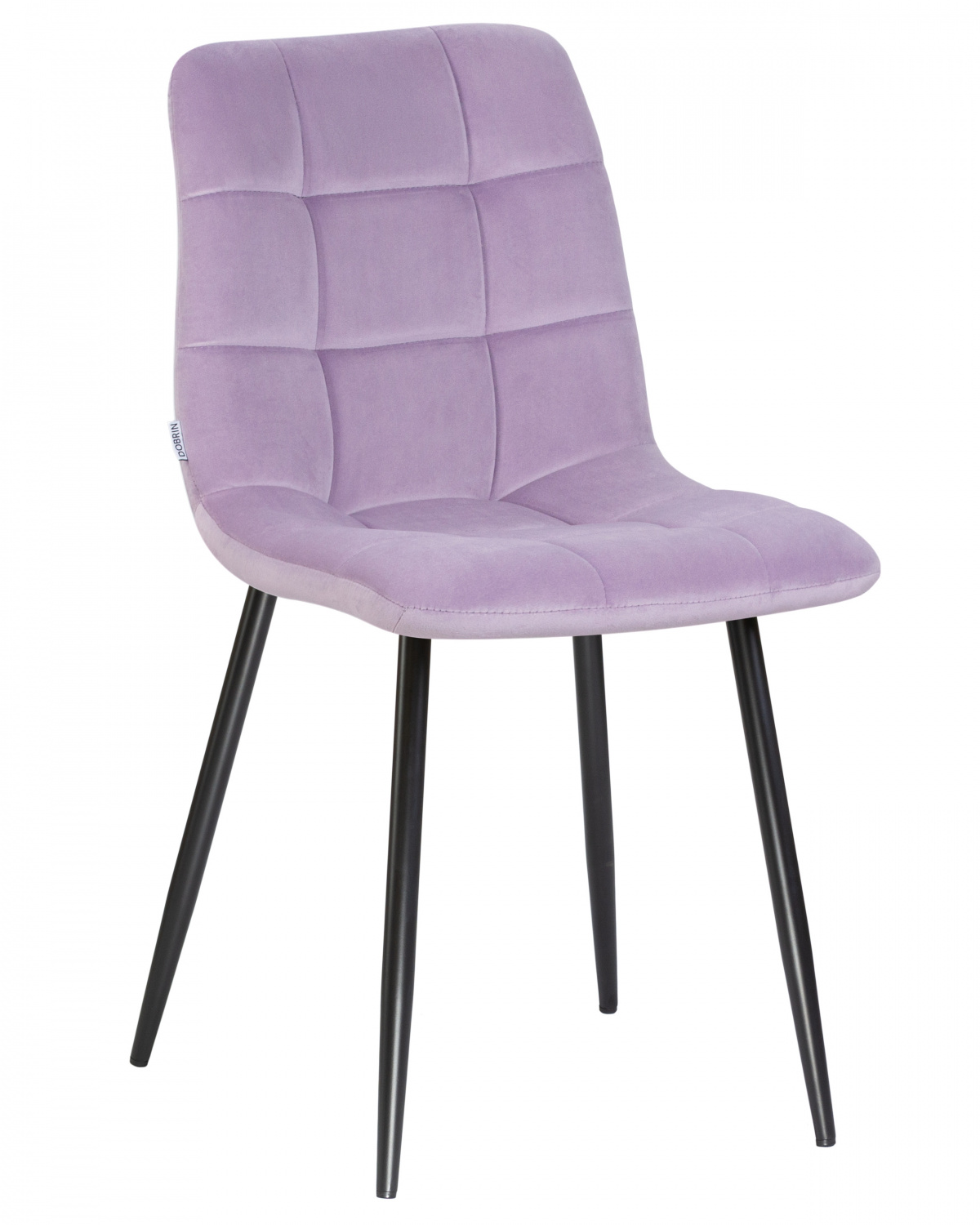 Стул обеденный DOBRIN ALEX, черные матовые ножки, фиолетовый велюр (V108-49)