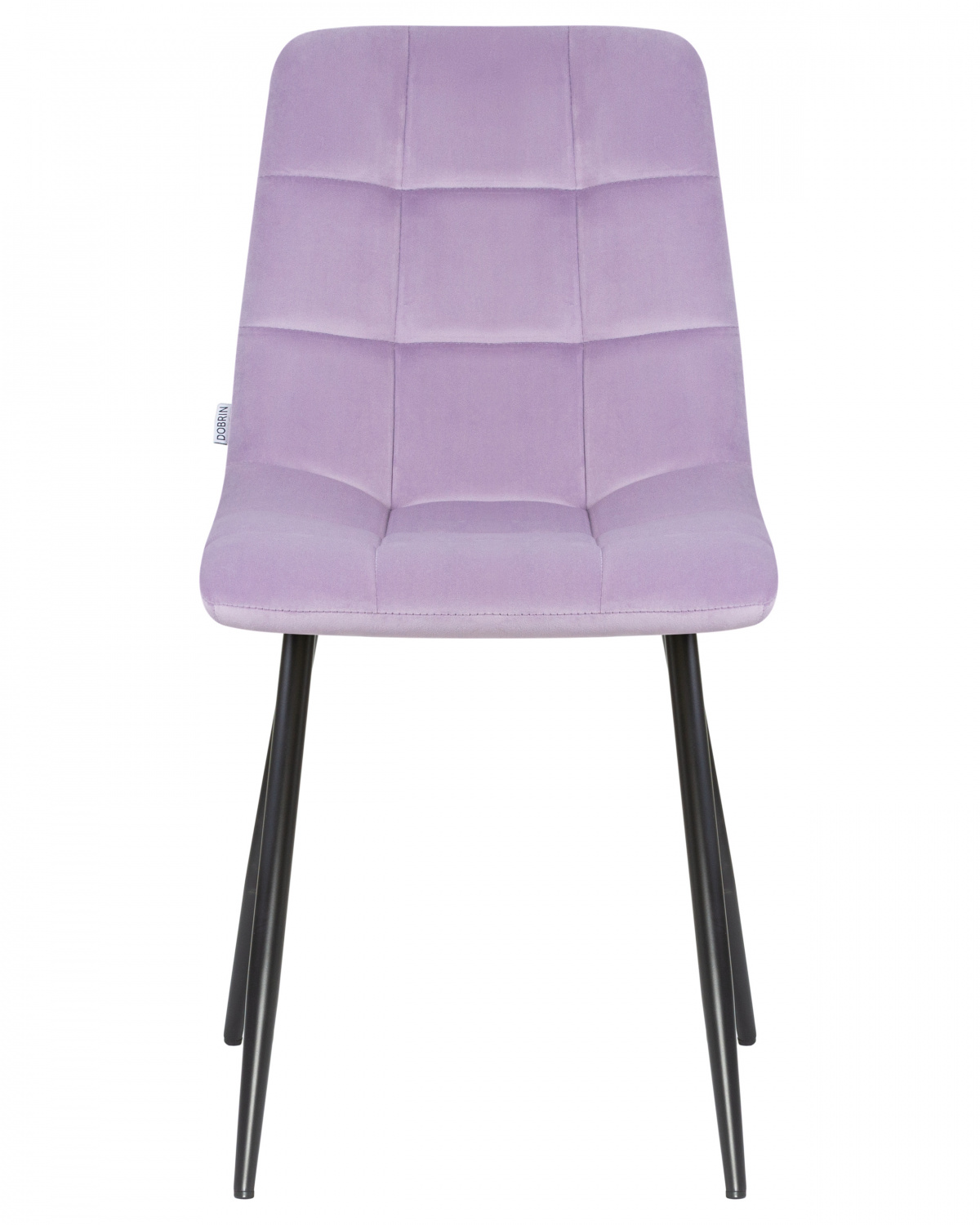 Стул обеденный DOBRIN ALEX, черные матовые ножки, фиолетовый велюр (V108-49)