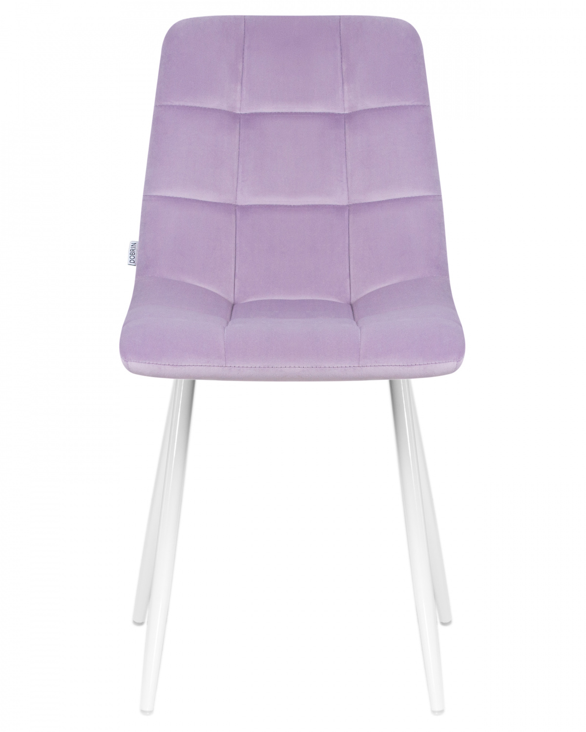 Стул обеденный DOBRIN ALEX, белые ножки, фиолетовый велюр (V108-49)