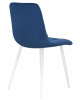 Стул обеденный DOBRIN ALEX, белые ножки, темно-синий велюр (V108-67)
