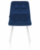 Стул обеденный DOBRIN ALEX, белые ножки, темно-синий велюр (V108-67)