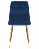 Стул обеденный DOBRIN ALEX, золотые ножки, темно-синий велюр (V108-67)