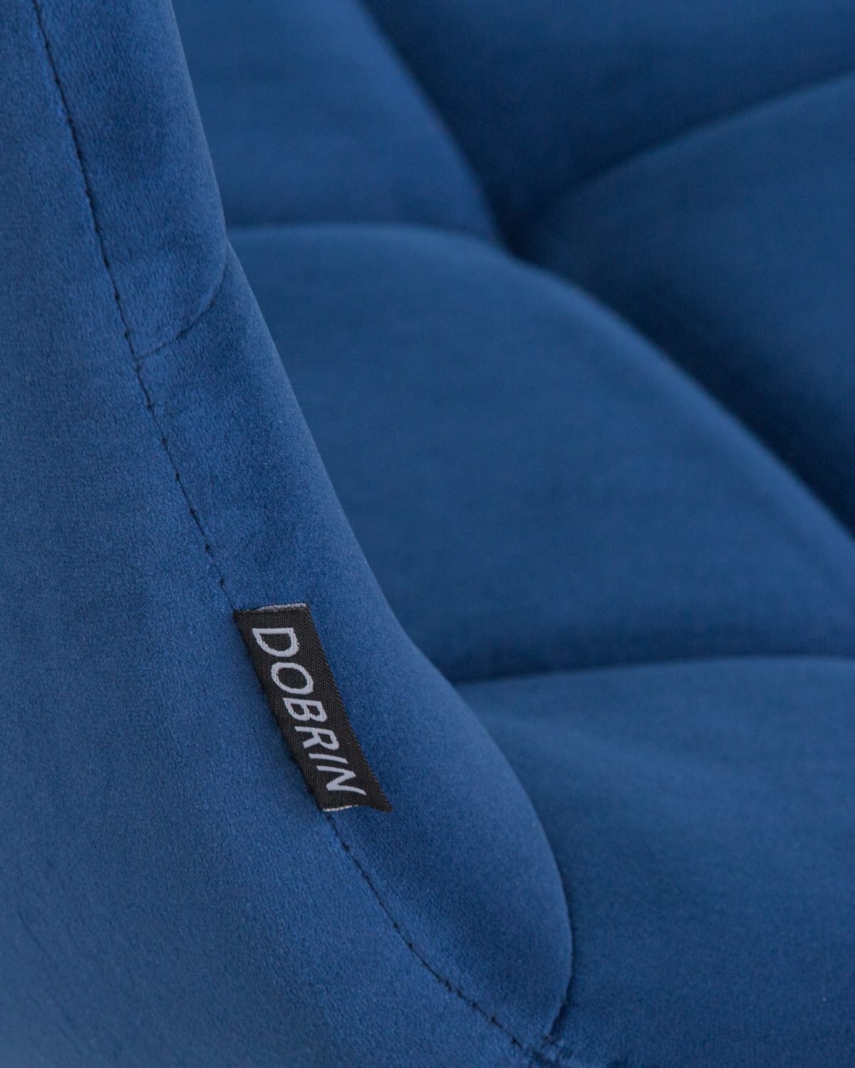 Стул обеденный DOBRIN ALEX, золотые ножки, темно-синий велюр (V108-67)