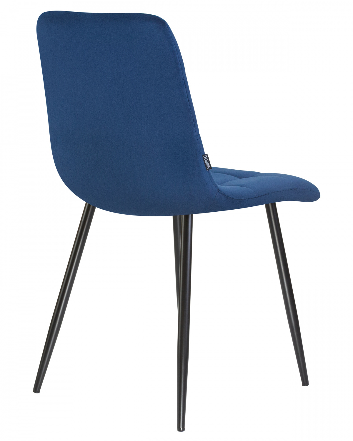 Стул обеденный DOBRIN ALEX, черные матовые ножки, темно-синий велюр (V108-67)