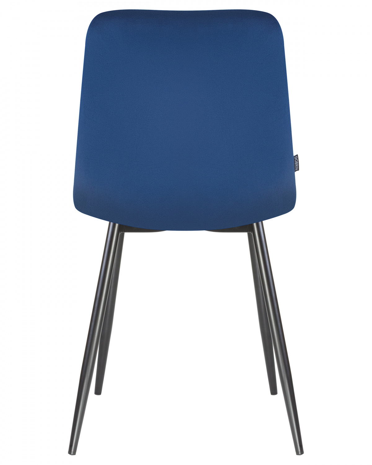 Стул обеденный DOBRIN ALEX, черные матовые ножки, темно-синий велюр (V108-67)