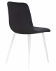 Стул обеденный DOBRIN ALEX, белые ножки, черный велюр (V108-77),