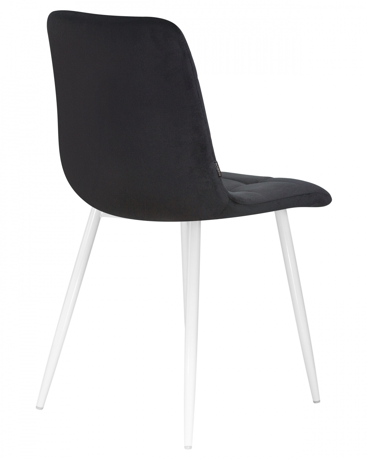 Стул обеденный DOBRIN ALEX, белые ножки, черный велюр (V108-77),