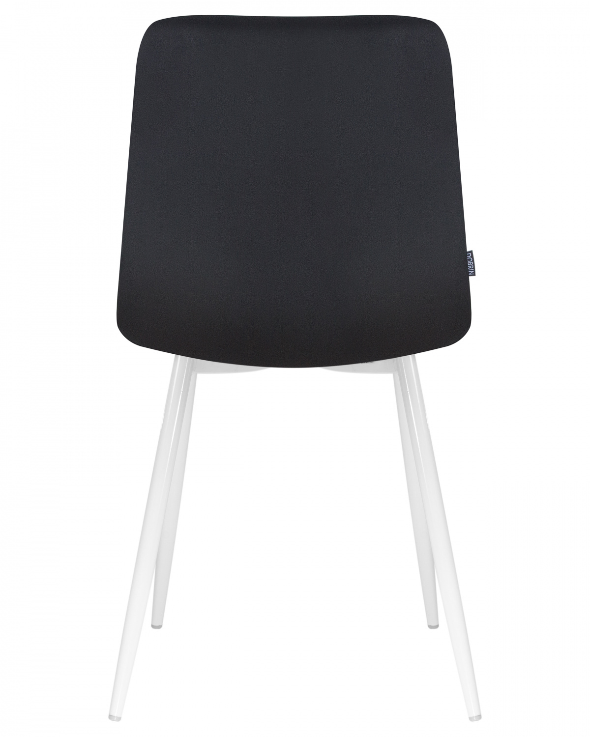 Стул обеденный DOBRIN ALEX, белые ножки, черный велюр (V108-77),