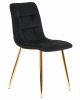 Стул обеденный DOBRIN ALEX, золотые ножки, черный велюр (V108-77),