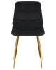 Стул обеденный DOBRIN ALEX, золотые ножки, черный велюр (V108-77),