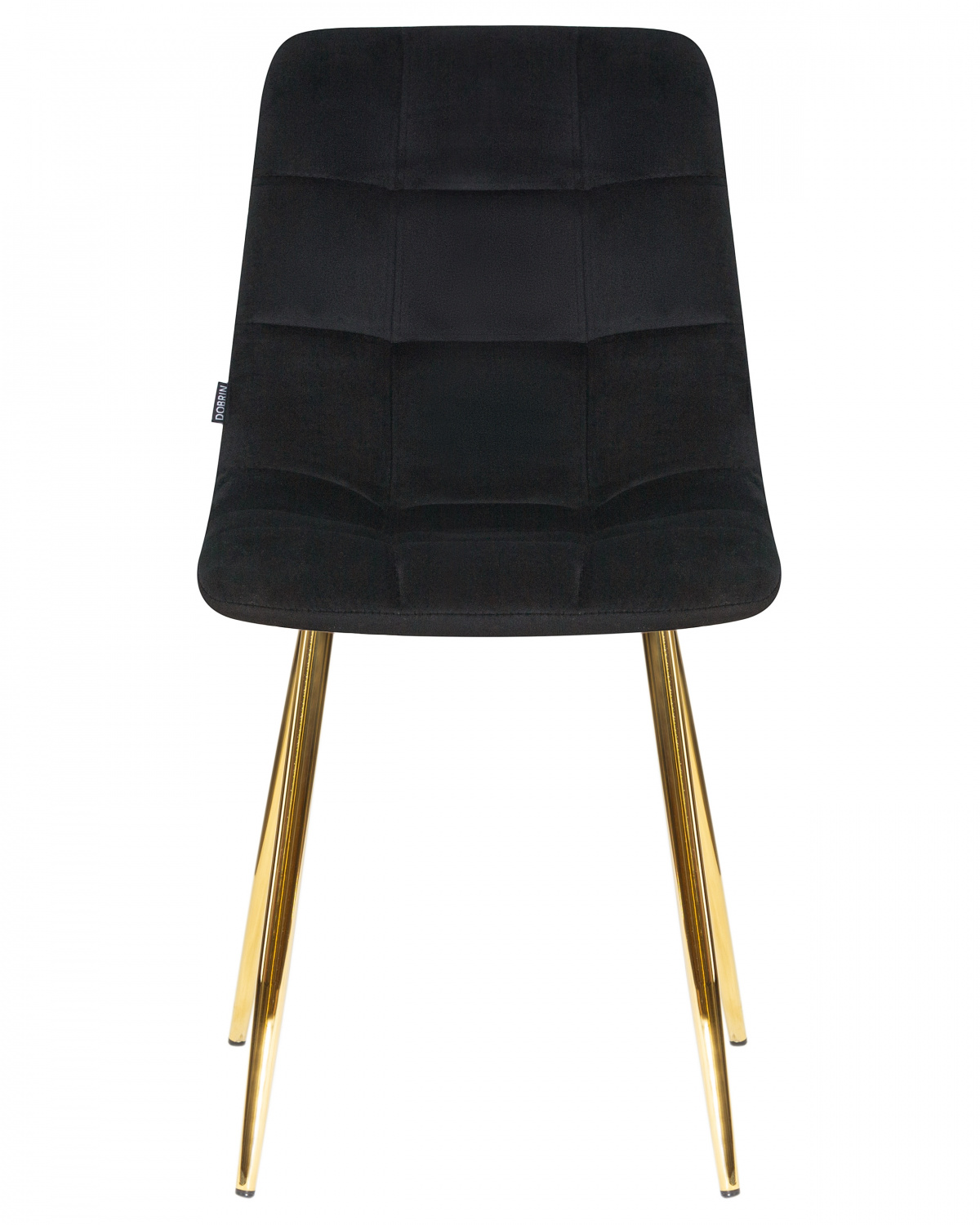 Стул обеденный DOBRIN ALEX, золотые ножки, черный велюр (V108-77),