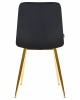 Стул обеденный DOBRIN ALEX, золотые ножки, черный велюр (V108-77),