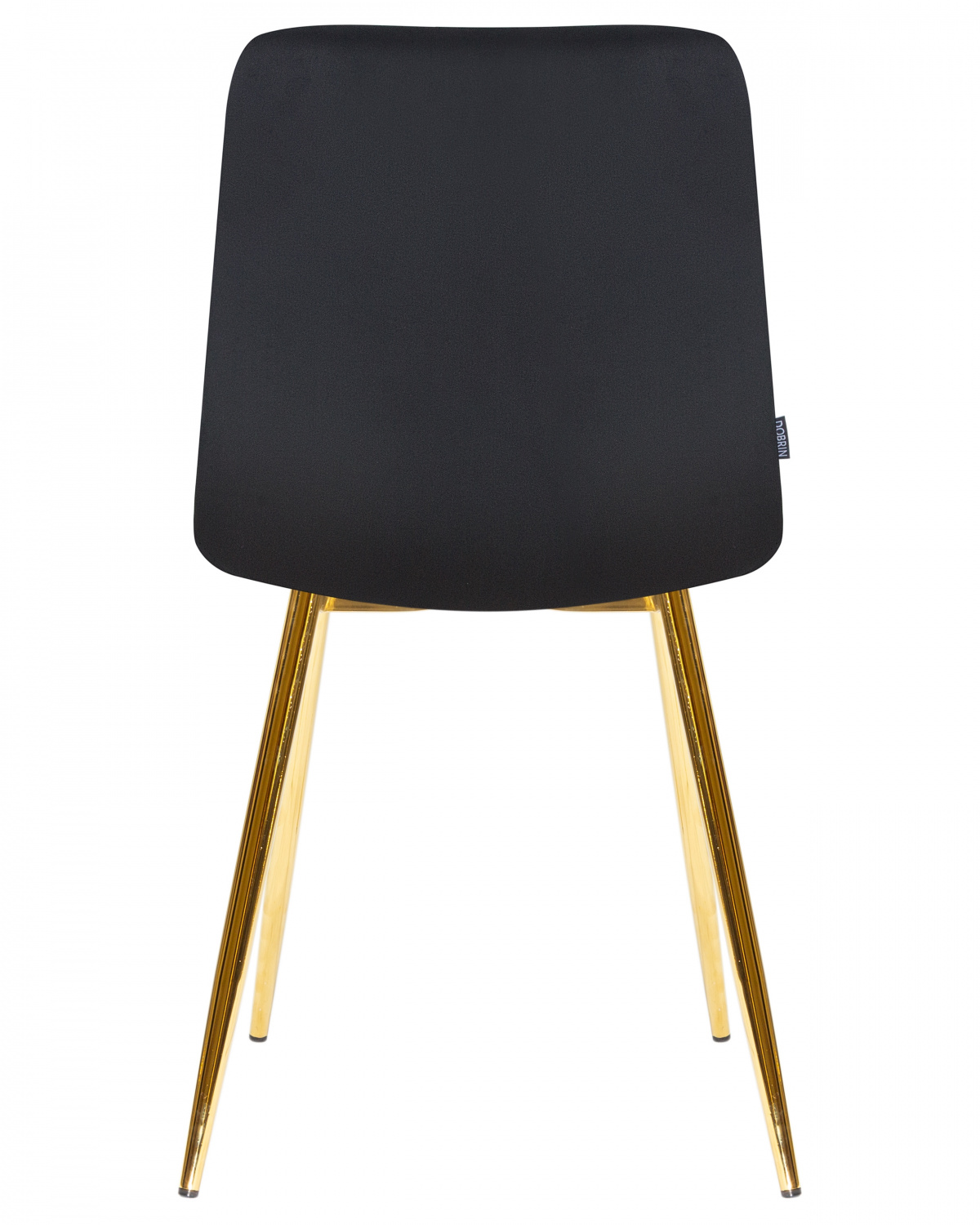 Стул обеденный DOBRIN ALEX, золотые ножки, черный велюр (V108-77),
