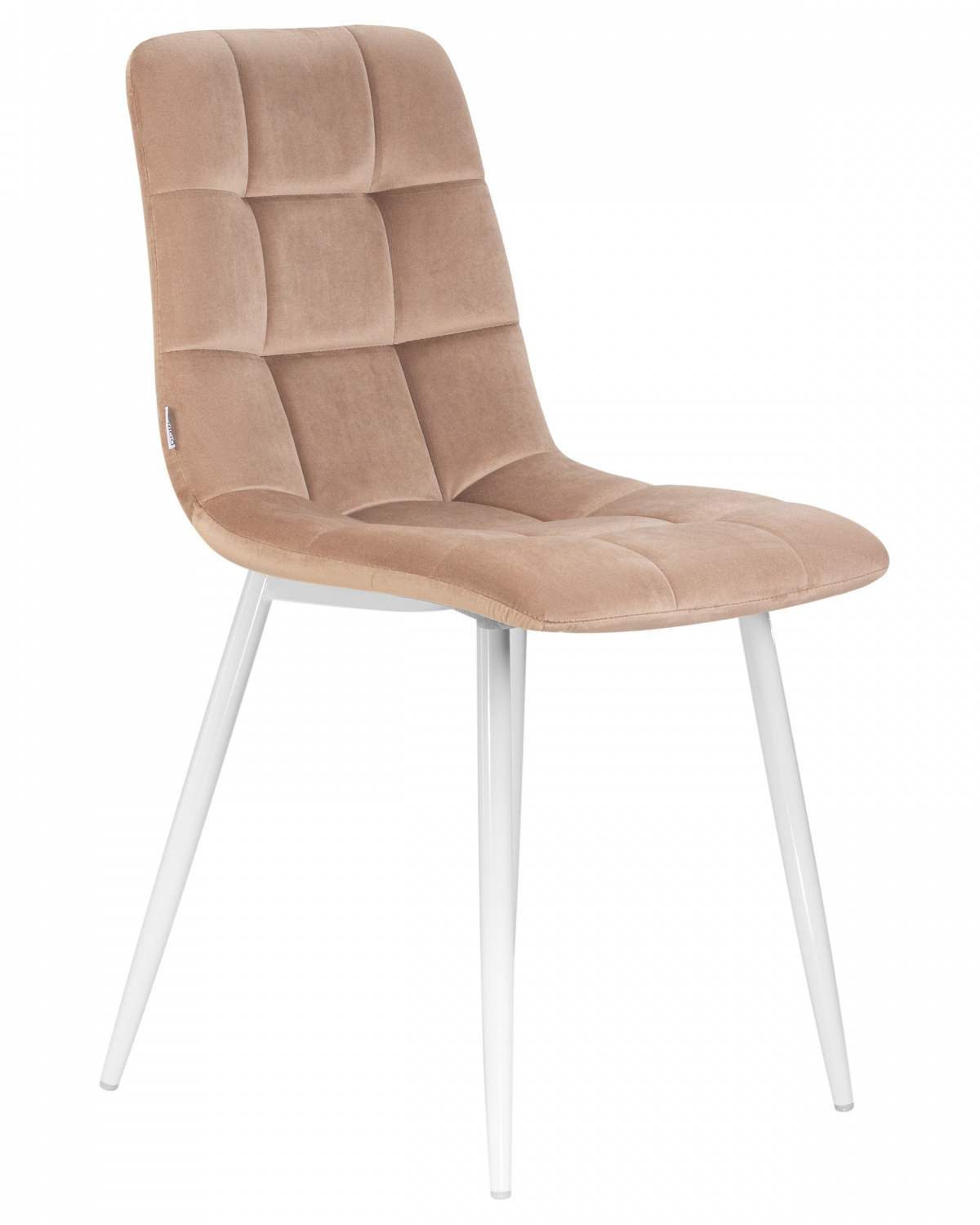 Стул обеденный DOBRIN ALEX, белые ножки, мокко велюр (V108-104),