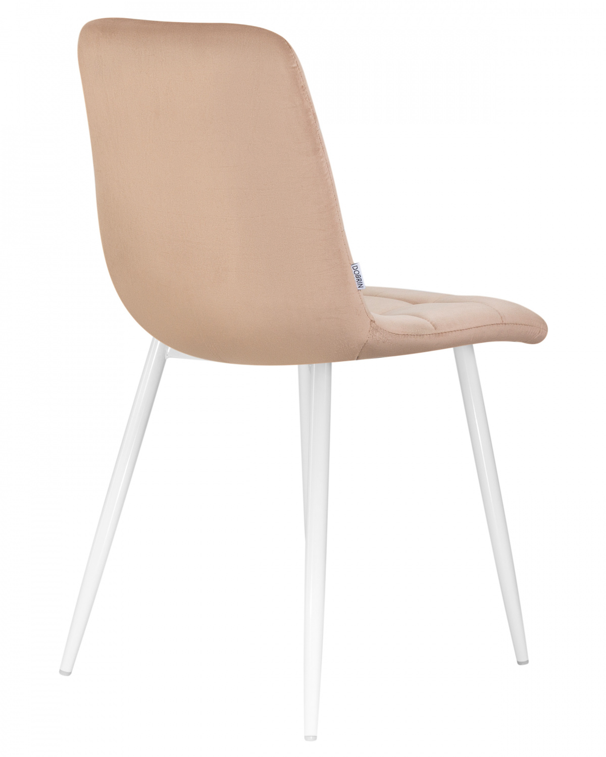 Стул обеденный DOBRIN ALEX, белые ножки, мокко велюр (V108-104),