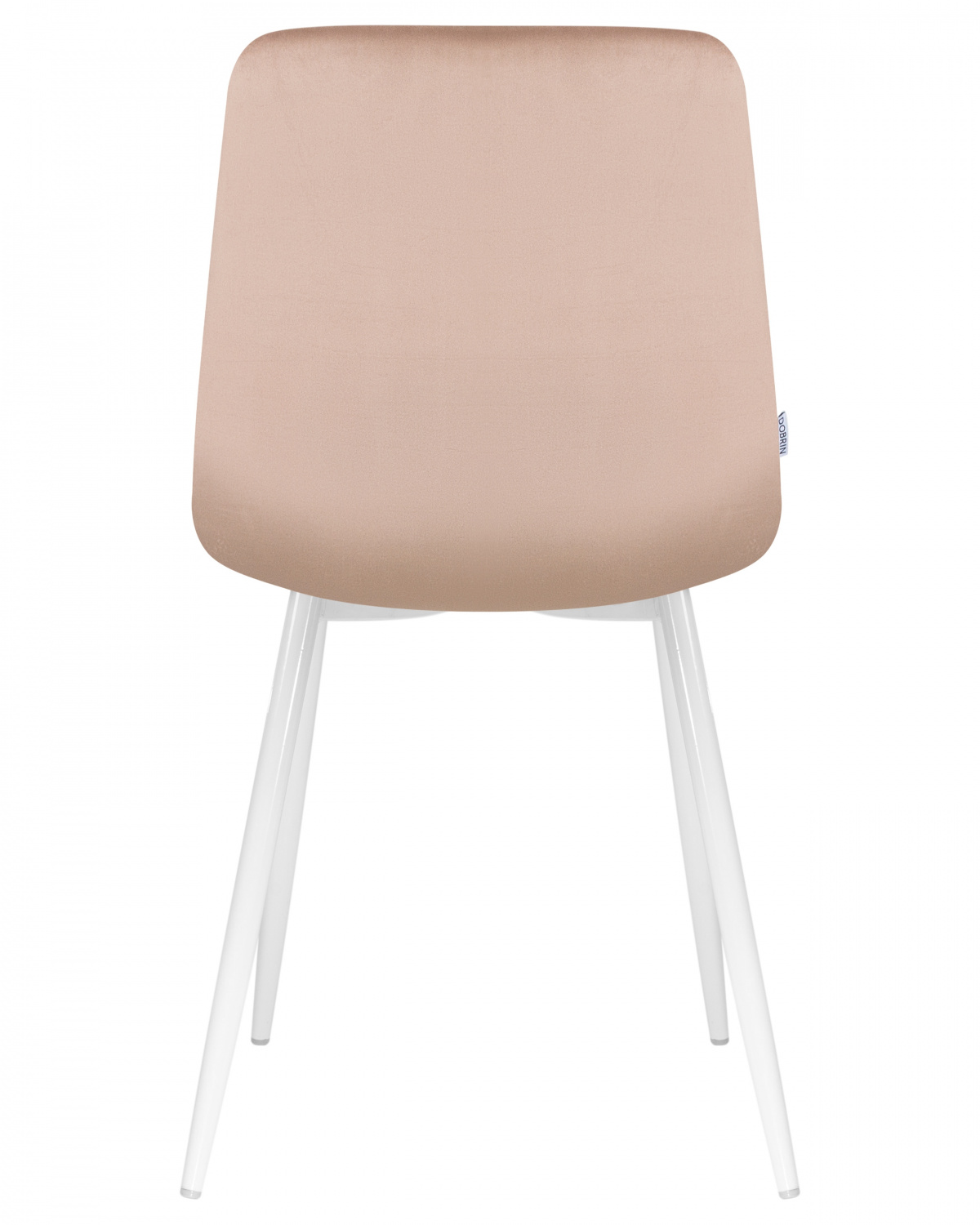 Стул обеденный DOBRIN ALEX, белые ножки, мокко велюр (V108-104),