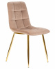 Стул обеденный DOBRIN ALEX, золотые ножки, мокко велюр (V108-104),