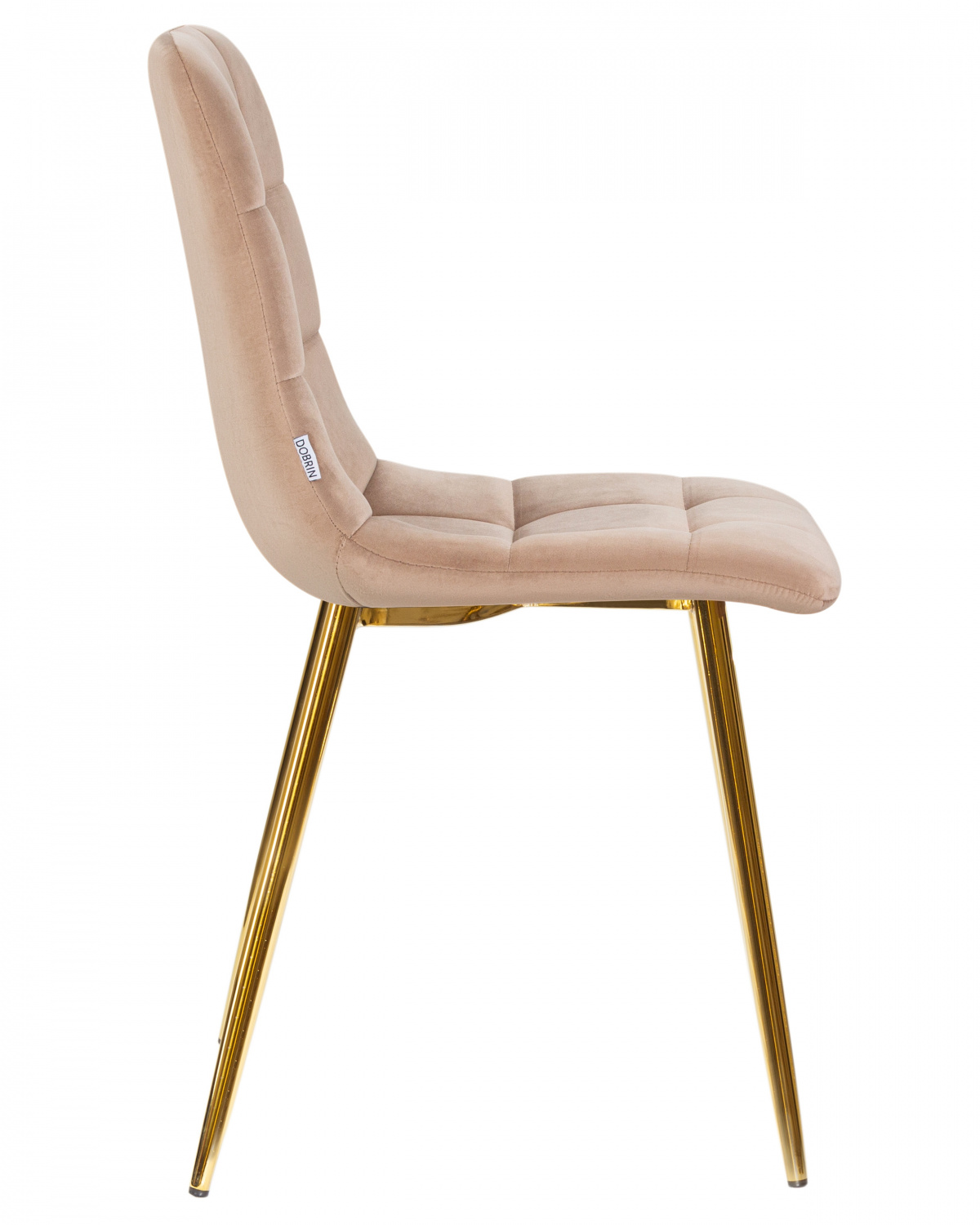 Стул обеденный DOBRIN ALEX, золотые ножки, мокко велюр (V108-104),