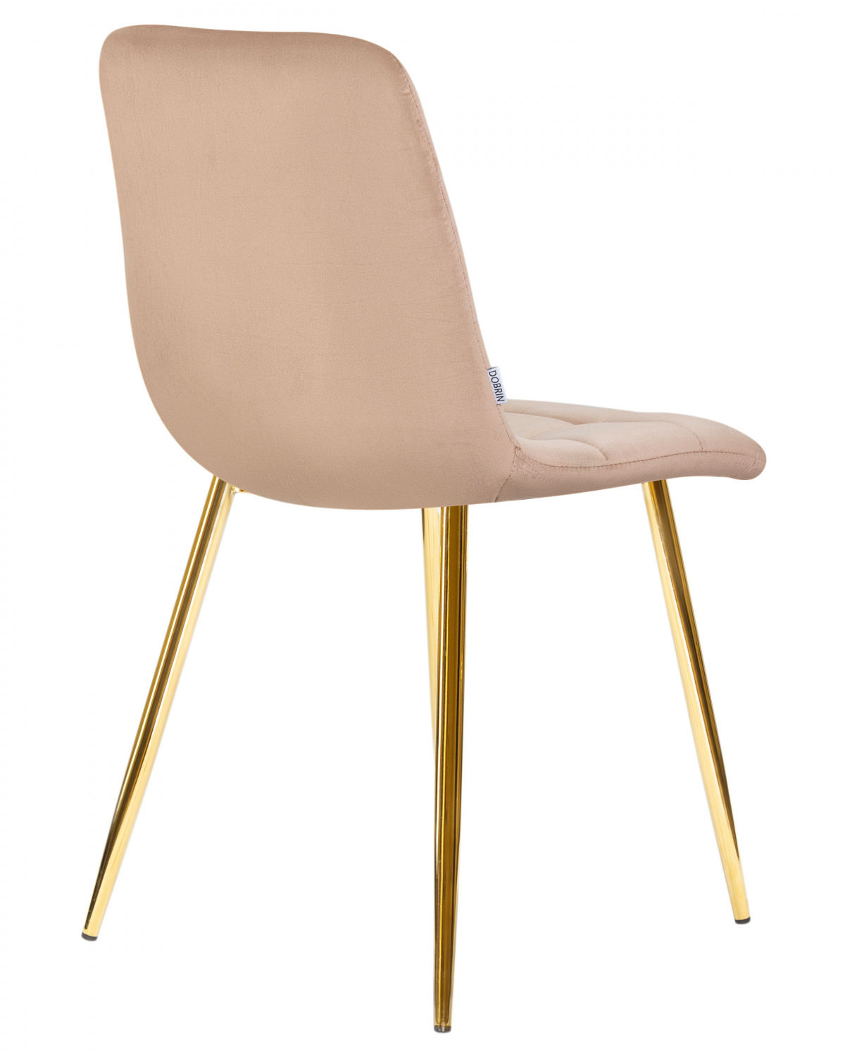 Стул обеденный DOBRIN ALEX, золотые ножки, мокко велюр (V108-104),