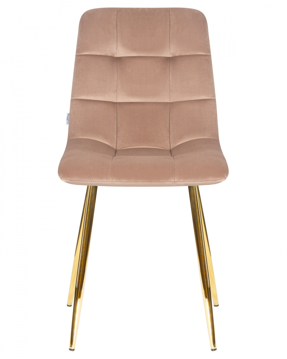 Стул обеденный DOBRIN ALEX, золотые ножки, мокко велюр (V108-104),