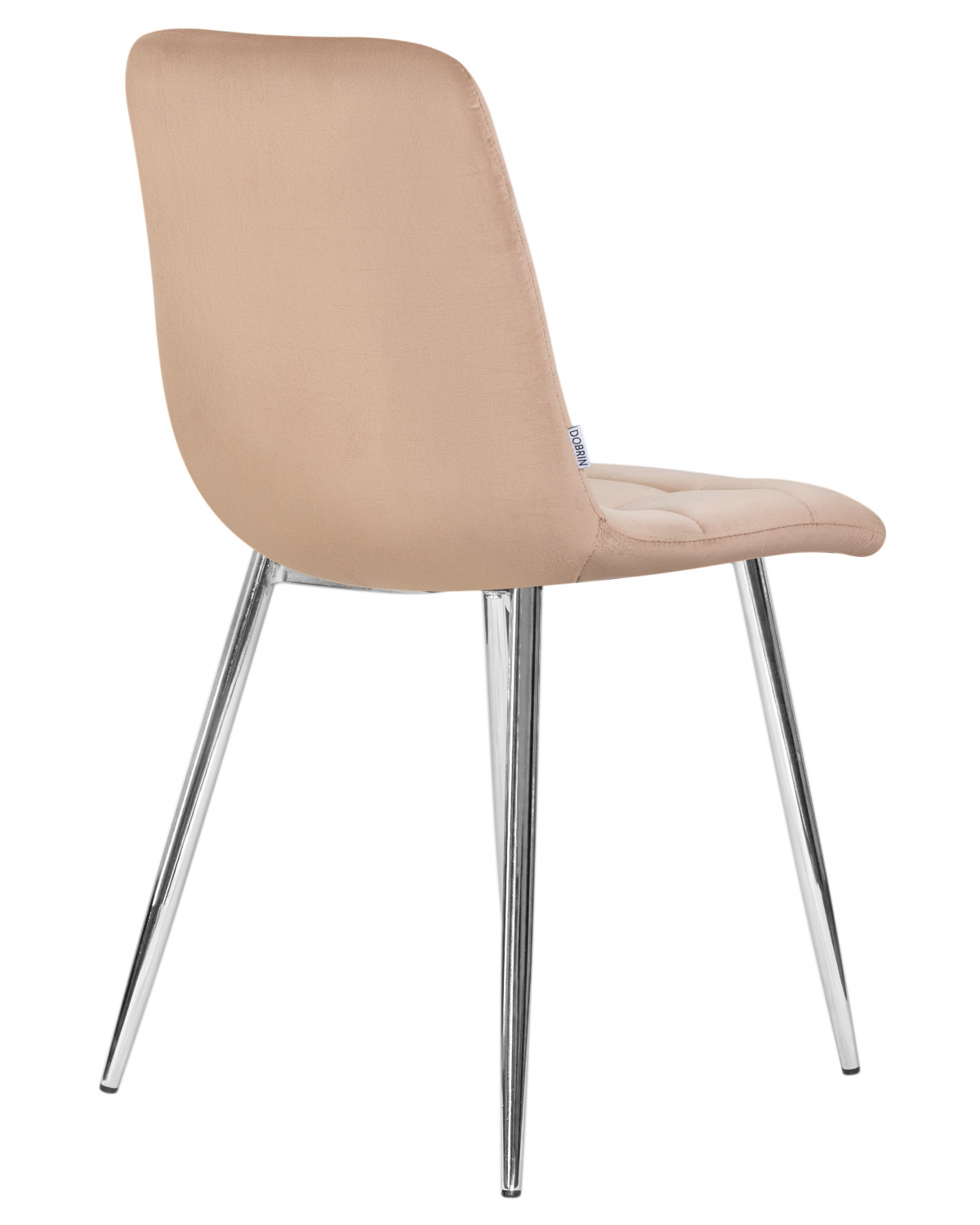 Стул обеденный DOBRIN ALEX, хром ножки, мокко велюр (V108-104),